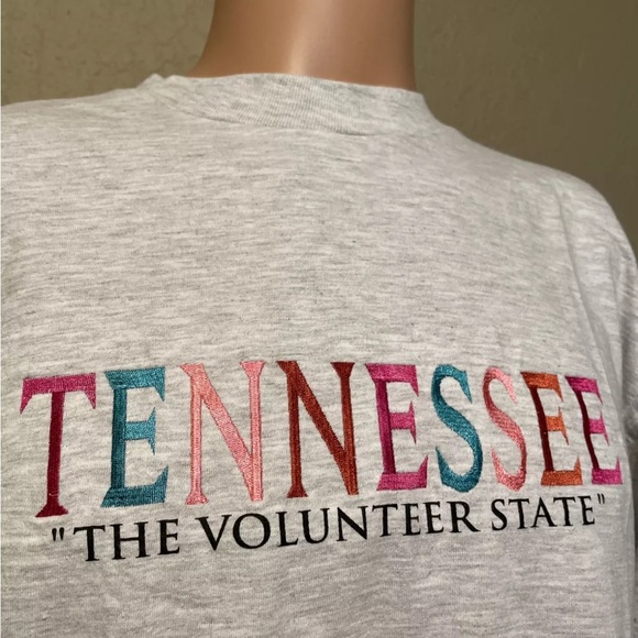 Vintage 90’s Embroidered TENNESSEE The Volunteer State Gray Shirt Size XL - Picture 2 of 7